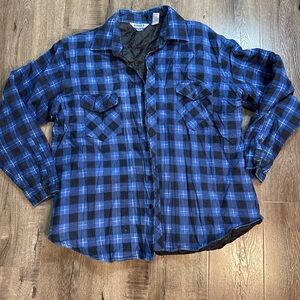 Omni Men's Black and Blue Checkered Shirt